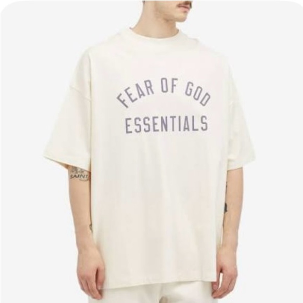 Essentials Cream Short Sleeve Tee
